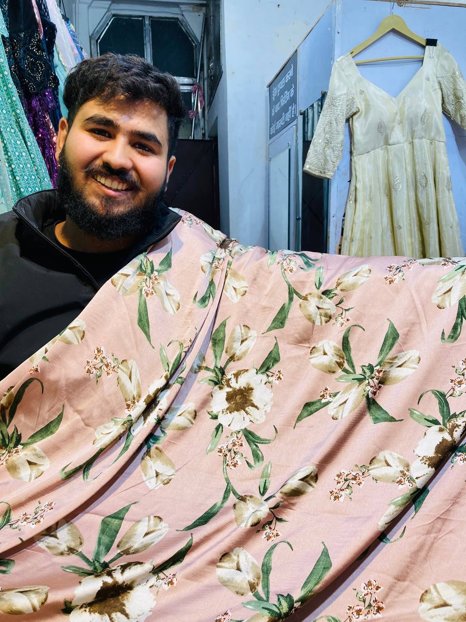 Most Premium Super Export Quality Of Pure Modal Satin FABRIC - Printed