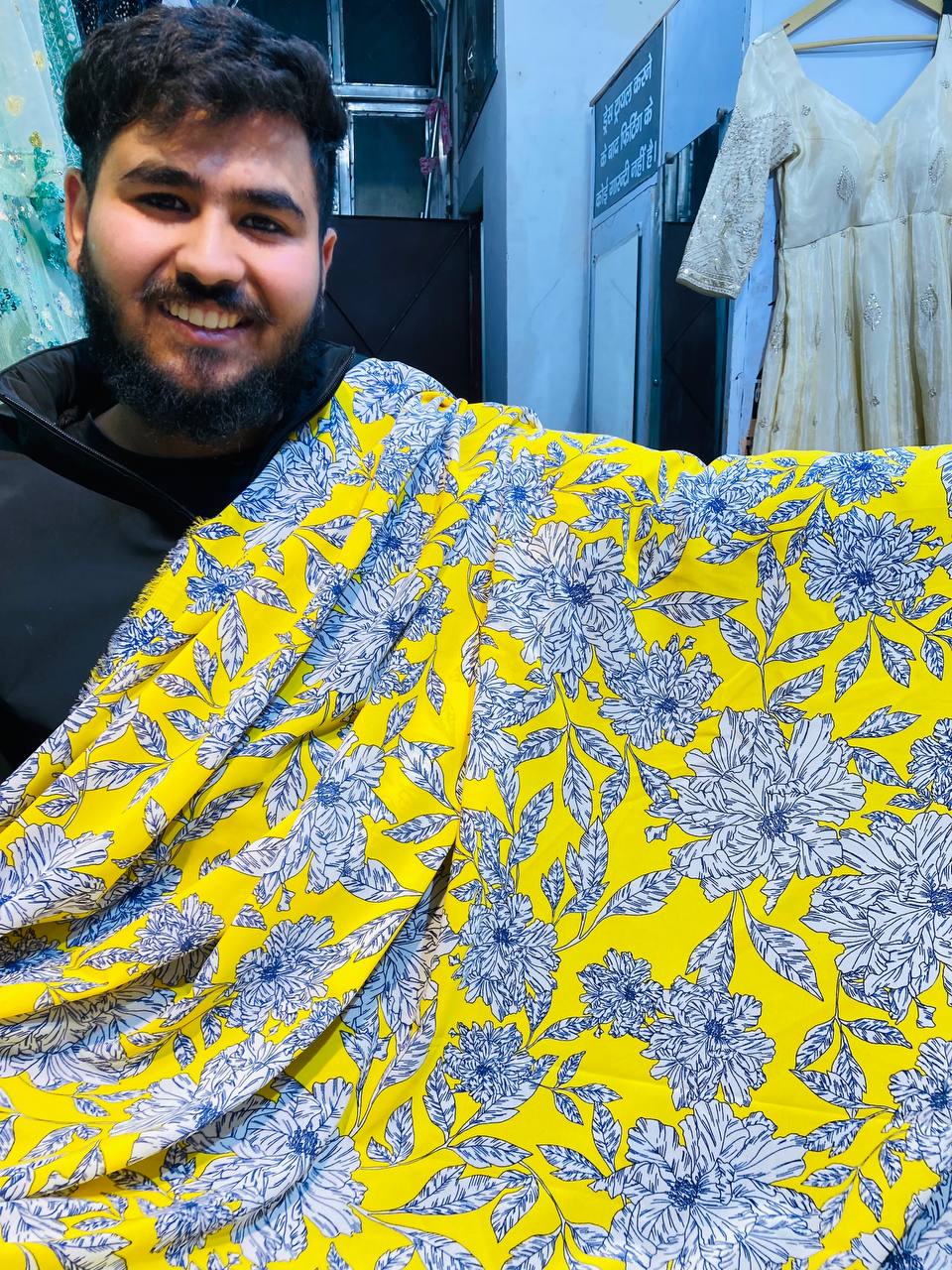 Most Premium Super Export Quality Of Pure Georgette FABRIC - Printed (Big WIDTH!!)