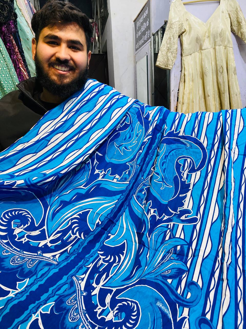 Most Premium Super Export Quality Of Pure Modal Rayon Cotton FABRIC - Printed (Big WIDTH!!)