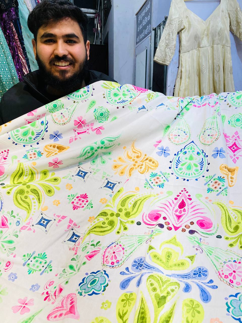 Most Premium Super Export Quality Of Pure Poplin Cotton FABRIC - Printed (Big WIDTH!!)