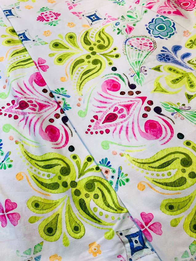 Most Premium Super Export Quality Of Pure Poplin Cotton FABRIC - Printed (Big WIDTH!!)