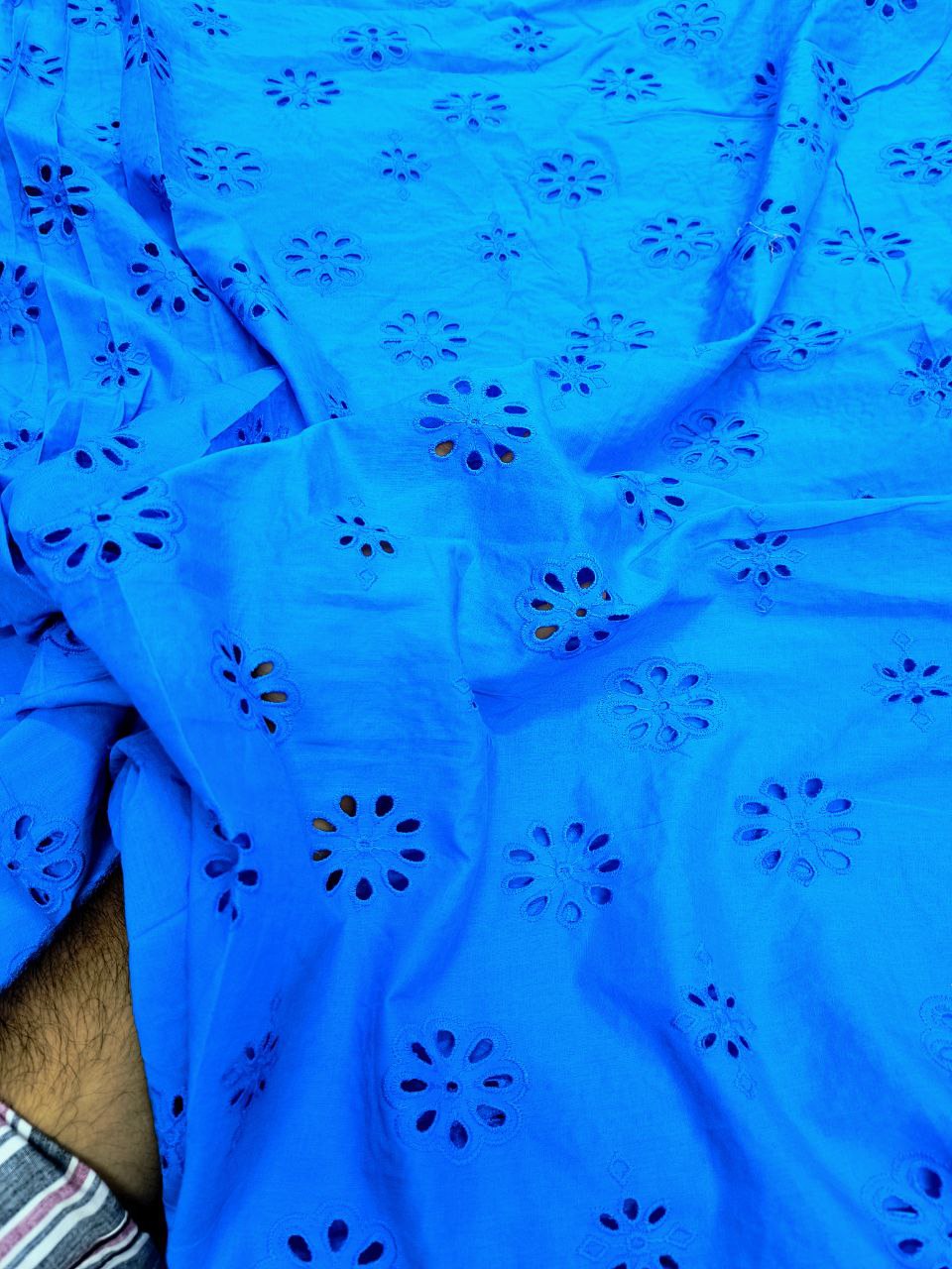 Premium Fine Hakuba Chikankari Embroidery On Pure Cotton FABRIC (Big WIDTH!!)