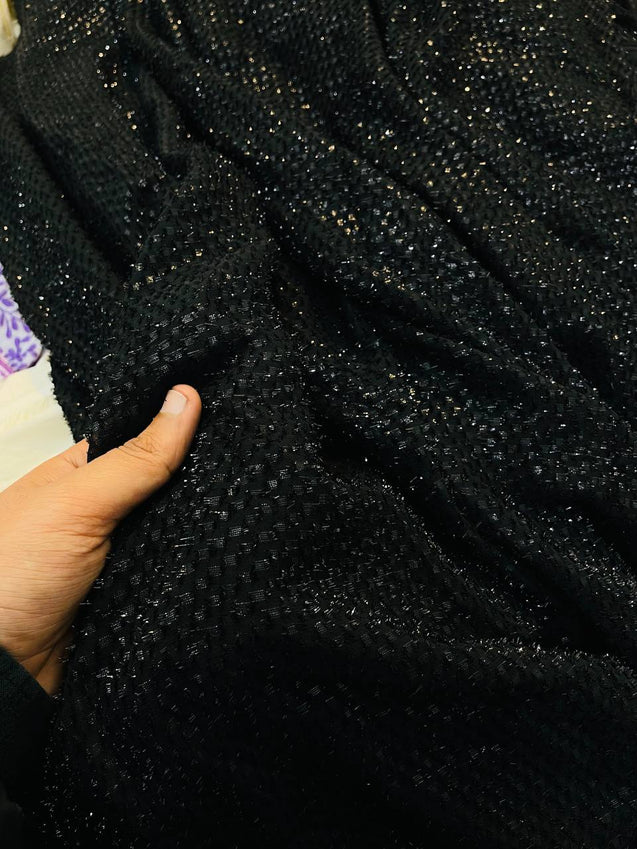 Most Premium Fine Zari Weaving On Pure Vicose Georgette FABRIC (Big WIDTH!!)