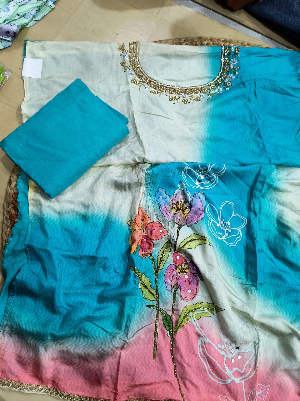 Premium Pure Muslin Cotton FABRIC Suit (Complete Suit With Dupatta)