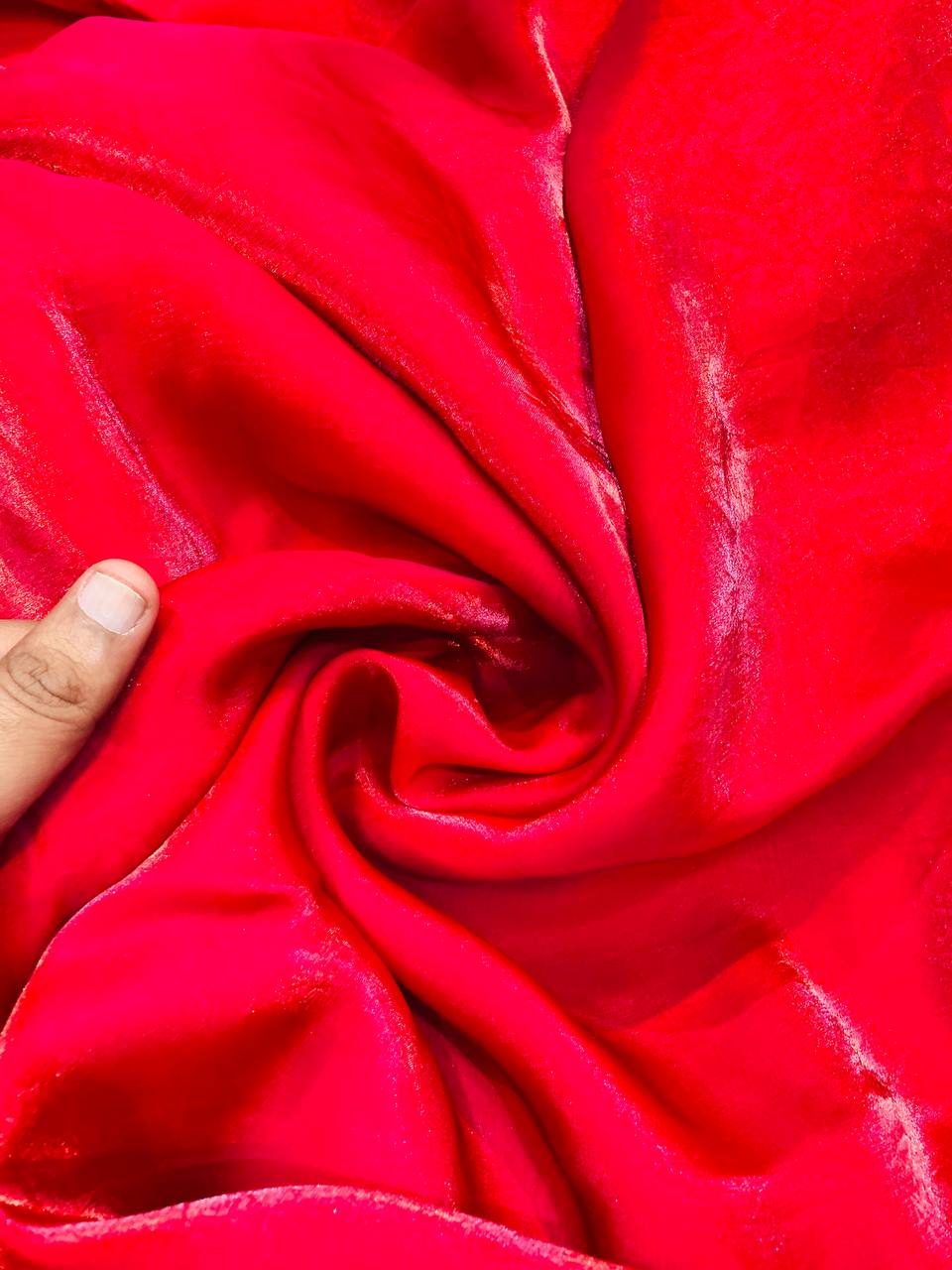 Premium Pure Fandy SILK FABRIC (PINK)