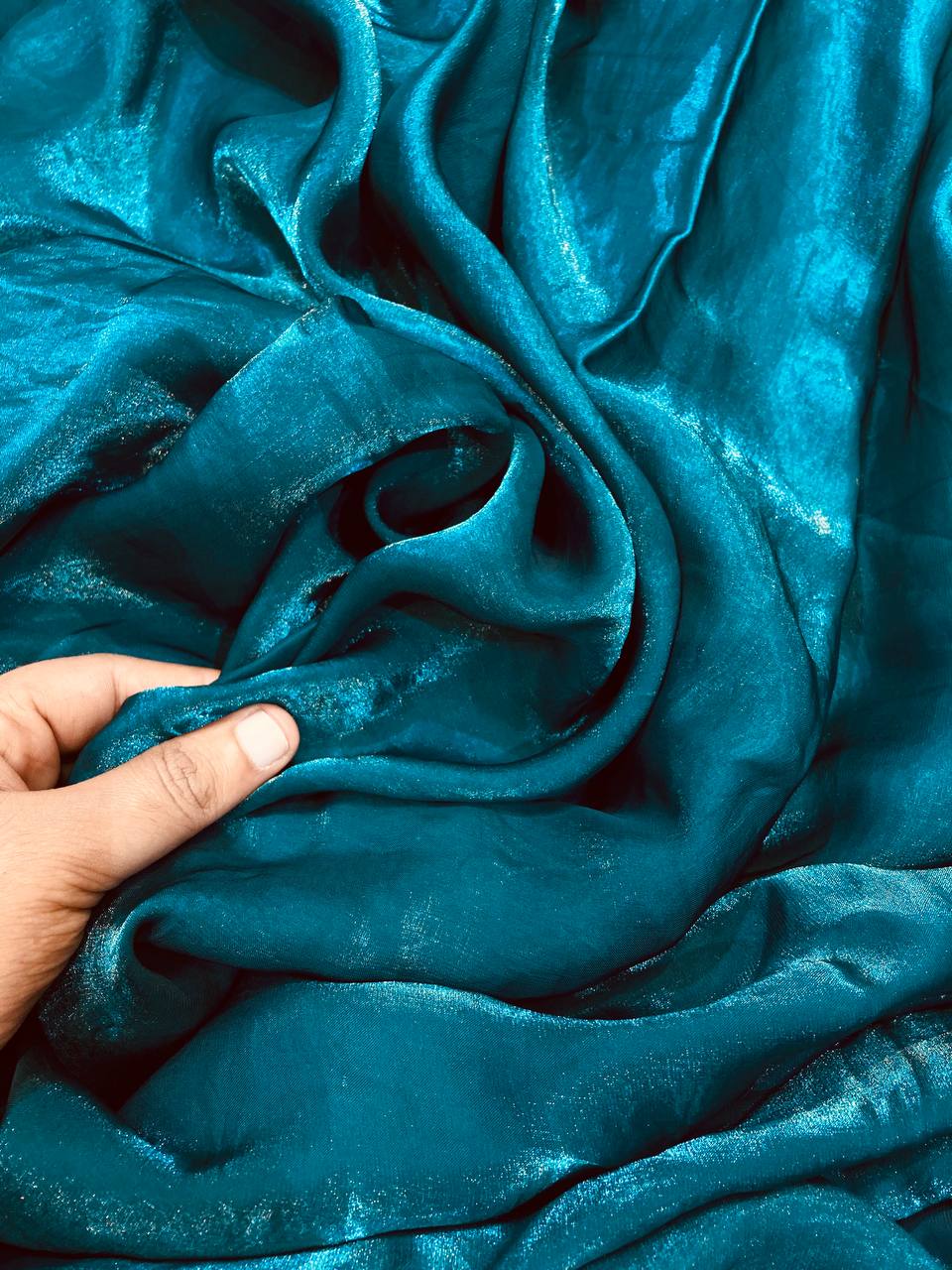 Premium Pure Fandy SILK FABRIC (Mor Pankhi)