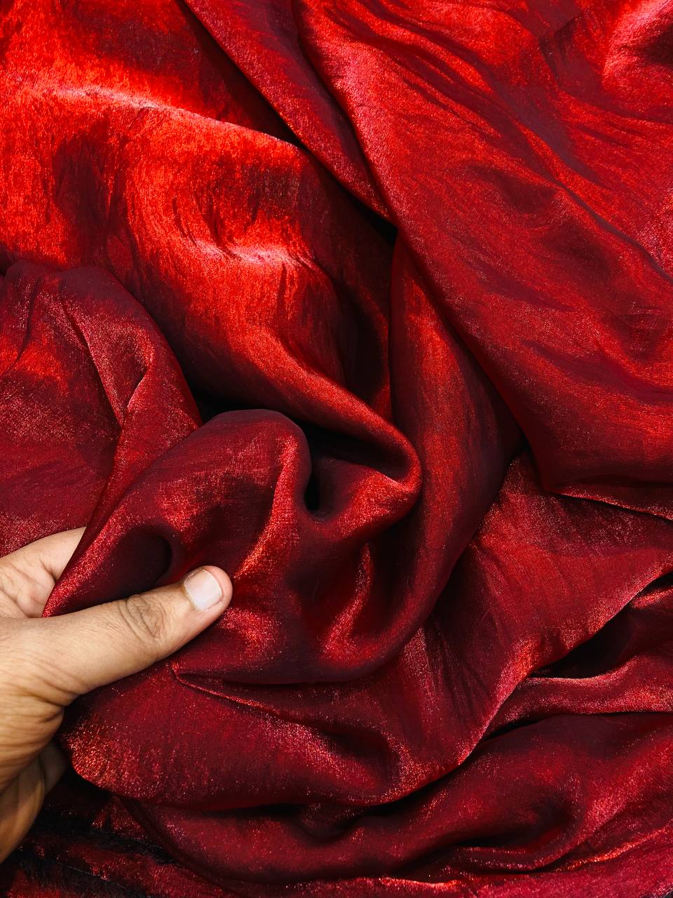 Premium Pure Fandy SILK FABRIC (Maroon)
