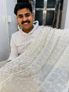 Most Premium Super Export Quality Of Pure Viscose Georgette Fabric Fine Sequin Embroidery (Big WIDTH!!)