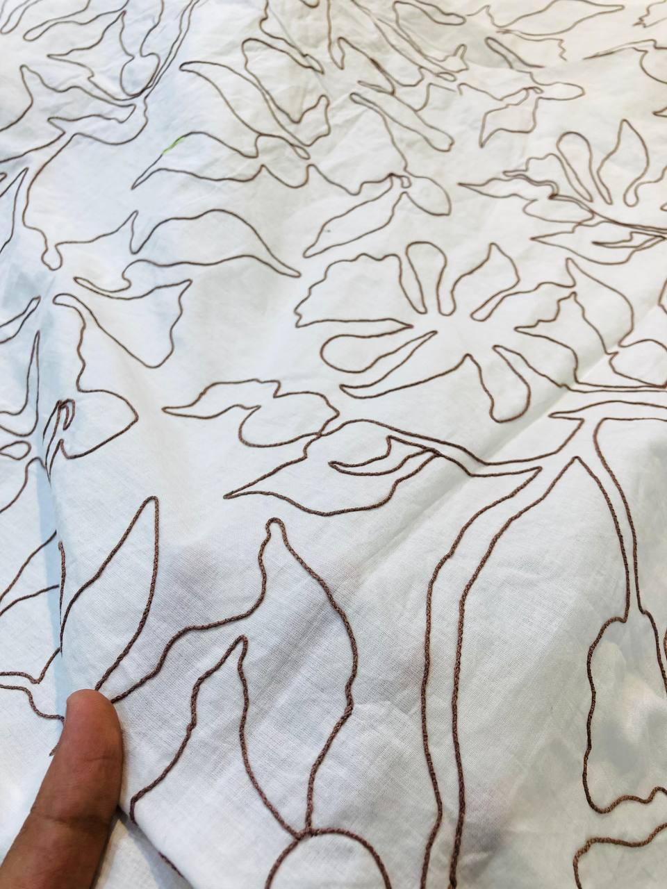 Most Premium Pure Mul Cotton FABRIC with Fine Dori Work