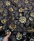Most Premium Brasso ROSE Flower FABRIC - DARK BROWN (Big WIDTH!!)
