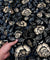 Most Premium Brasso ROSE Flower FABRIC - DARK BLUE (Big WIDTH!!)