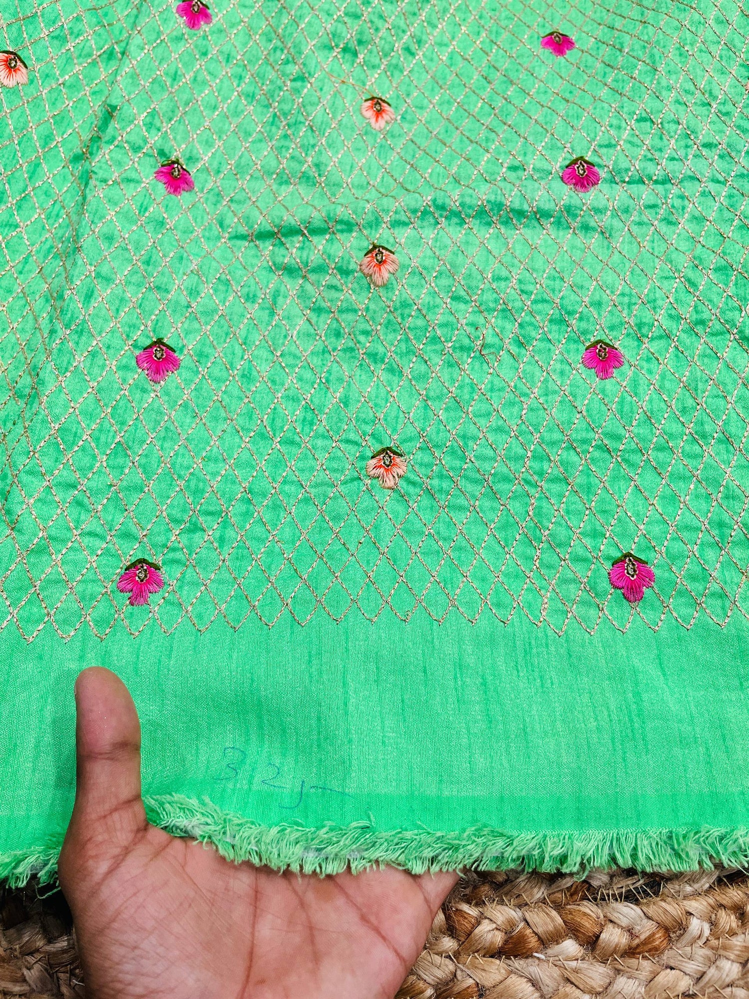 Cut Piece SALE- Premium Pure Designer FABRICS IN SALE - Cut SIZE 3.25 Meter