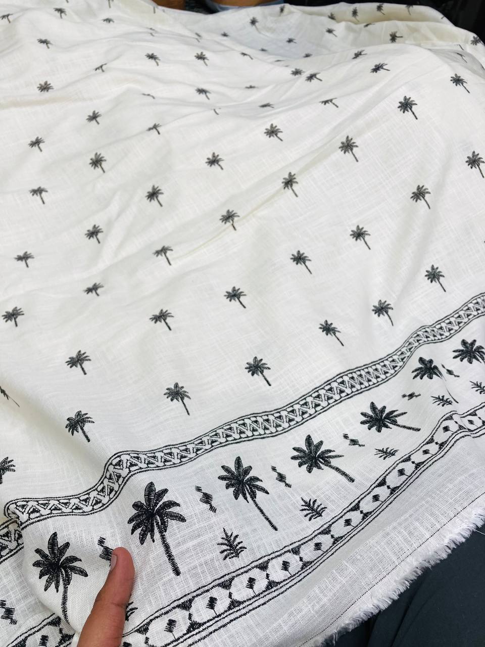 Premium Pure Viscose Linen Cotton FABRIC - PRINTED (Big WIDTH!!)