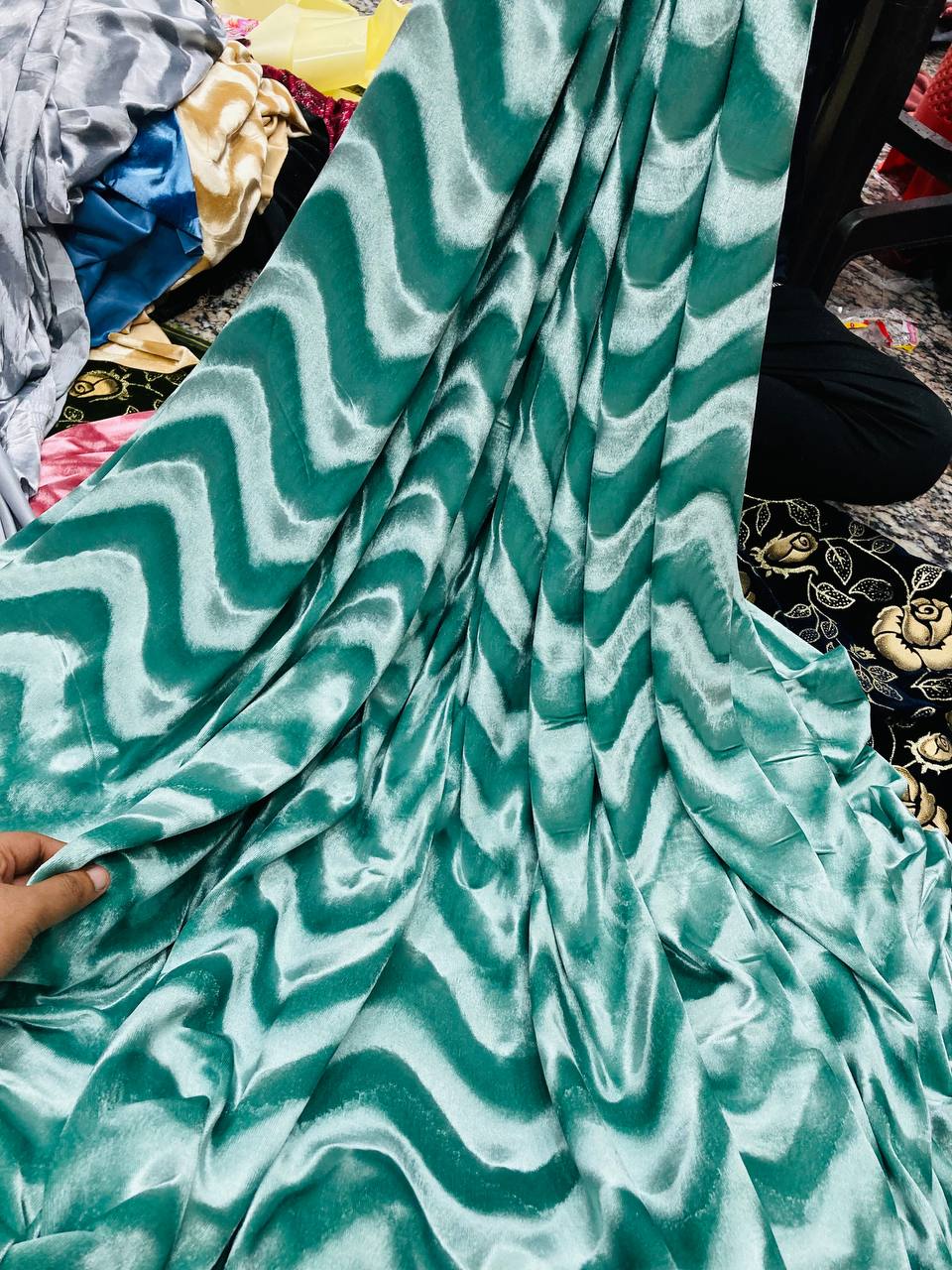 Premium Texture Embossed ICE VELVET (Big WIDTH!!)