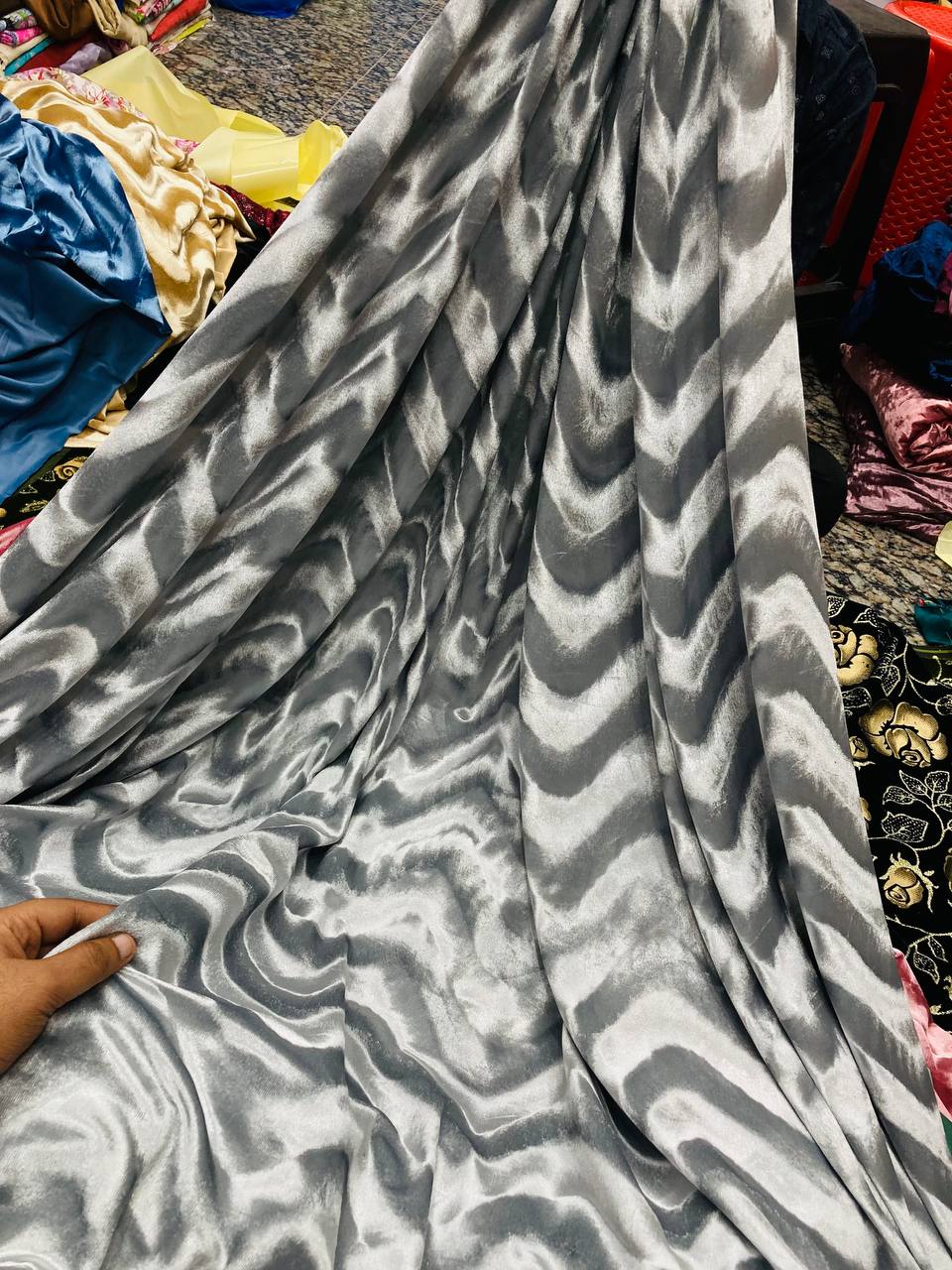 Premium Texture Embossed ICE VELVET (Big WIDTH!!)