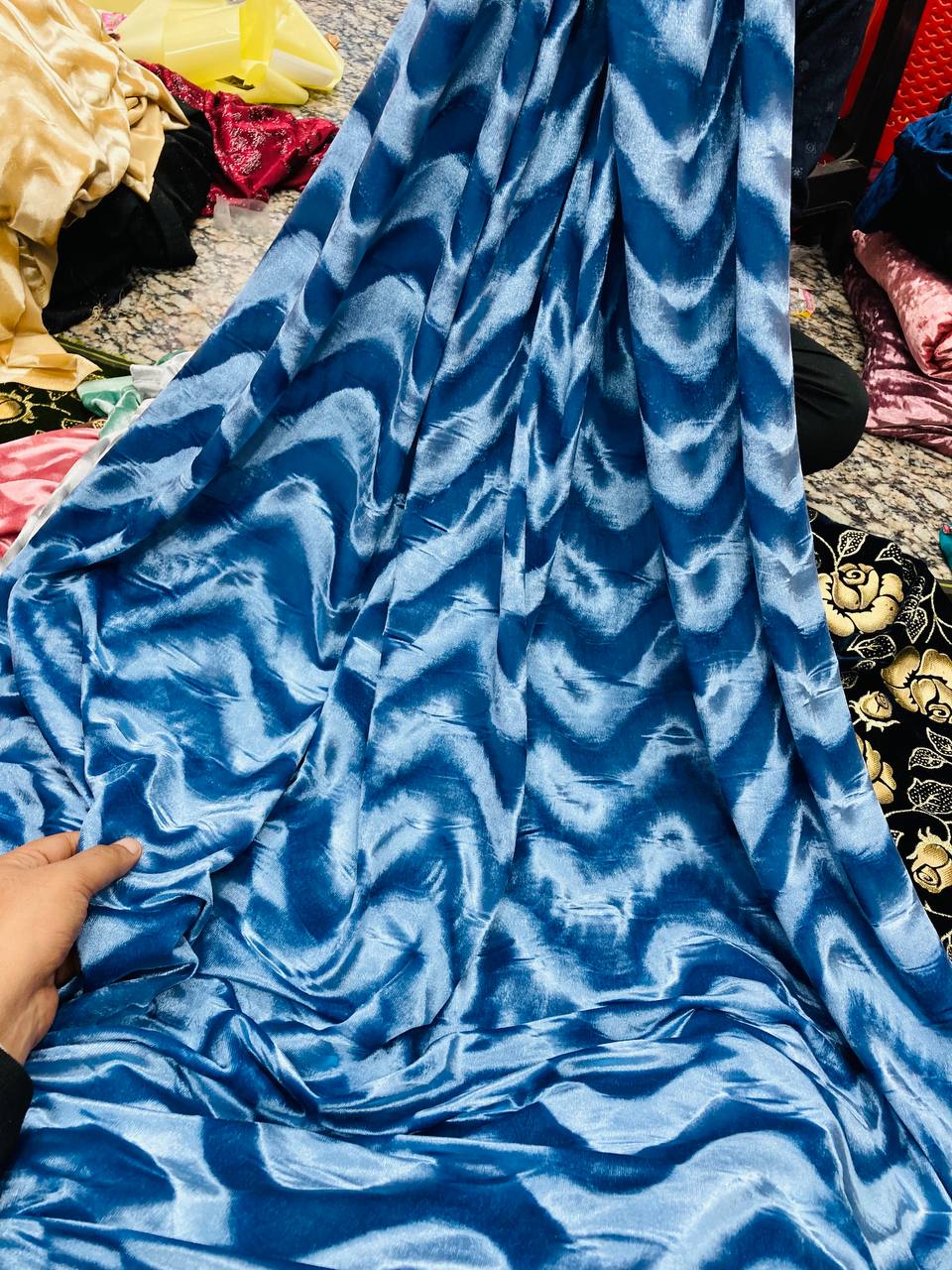 Premium Texture Embossed ICE VELVET (Big WIDTH!!)