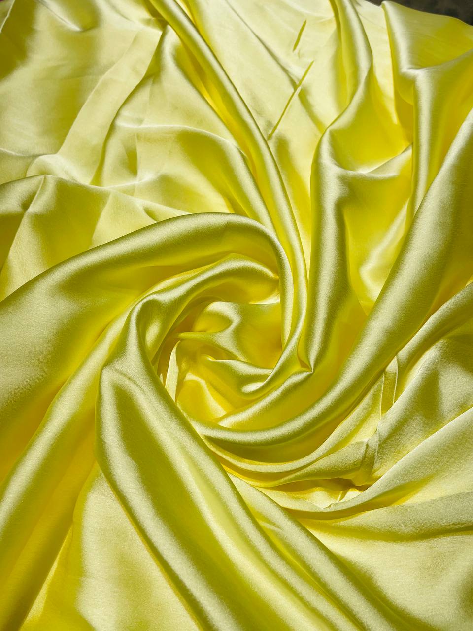 Premium Pure Modal Satin Fabric (Big WIDTH!!) - Kachha Pila Colour