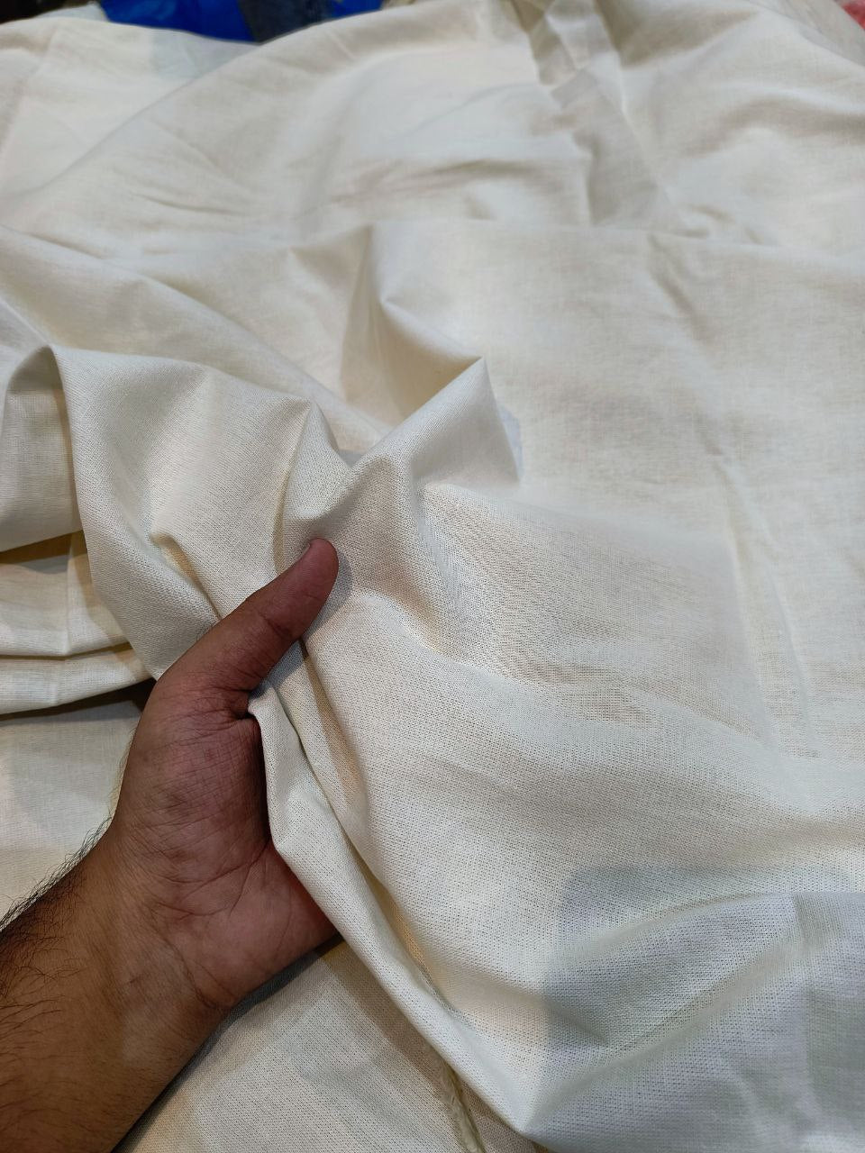 Most Premium Pure Linen Cotton FABRIC (Big WIDTH!!) (Beige Colour)