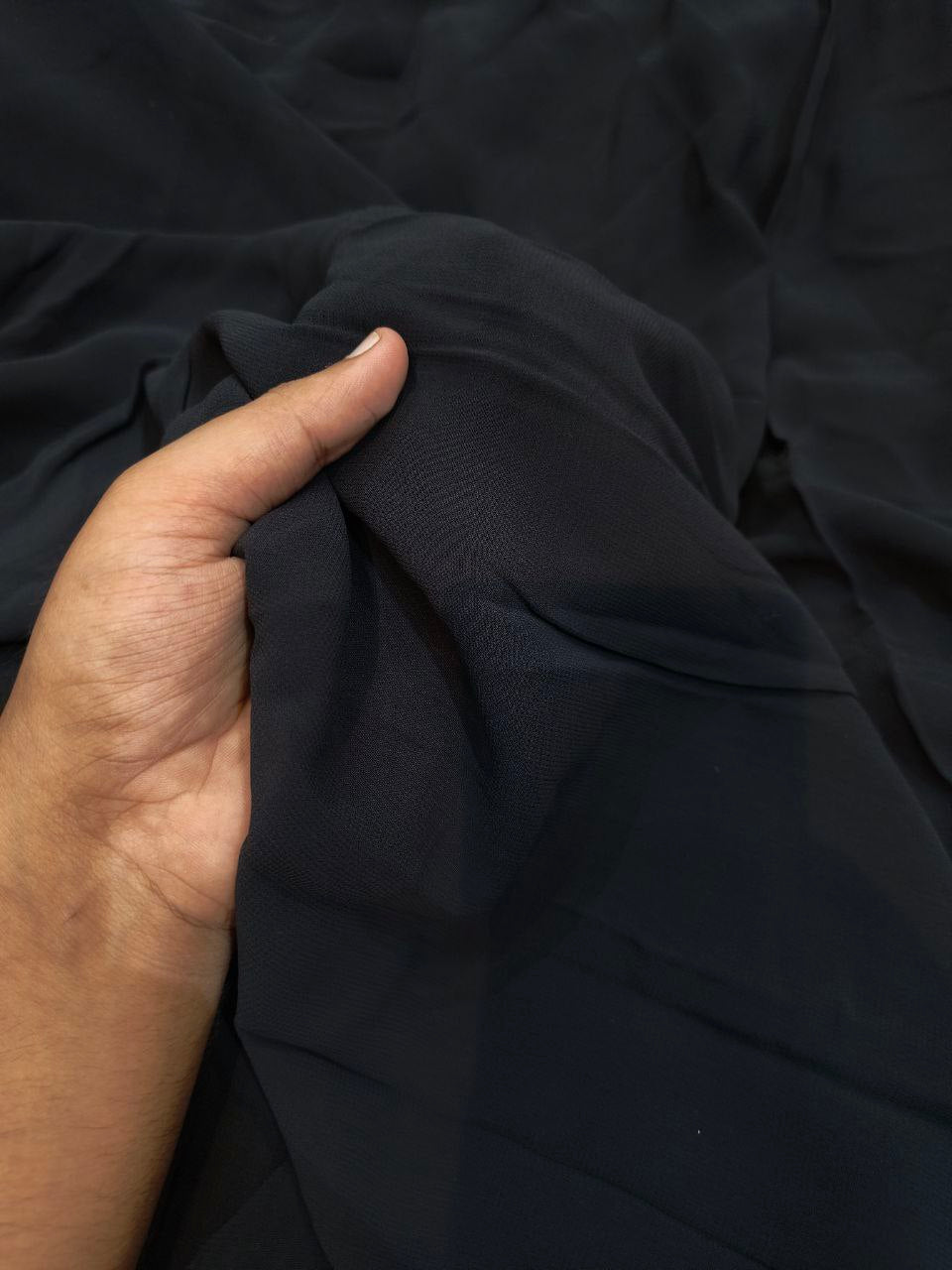 Most Premium Pure Viscose Georgette FABRIC (ALL BLACK) (Big WIDTH!!)