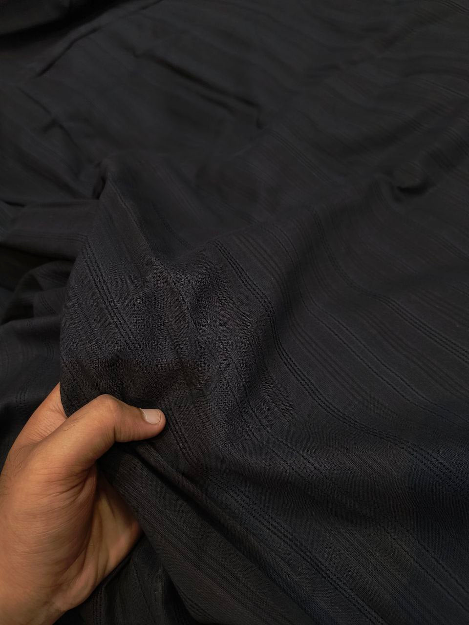 Most Premium Pure Dobby Cotton FABRIC (All BLACK)
