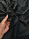 Premium Pure Modal Satin Fabric (Big WIDTH!!) - ALL BLACK Colour