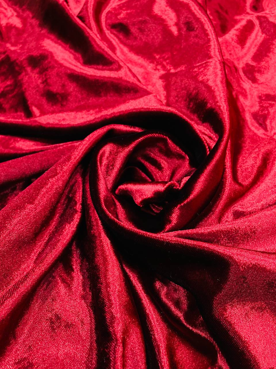 Premium Pure Imported Silk Velvet FABRIC - DARK MAROON