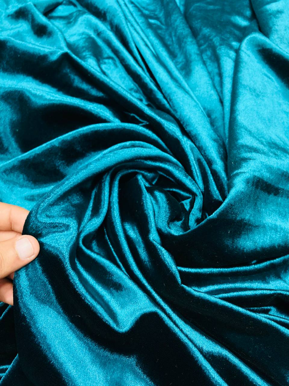 Premium Pure Imported Silk Velvet FABRIC - Mor PANKHI