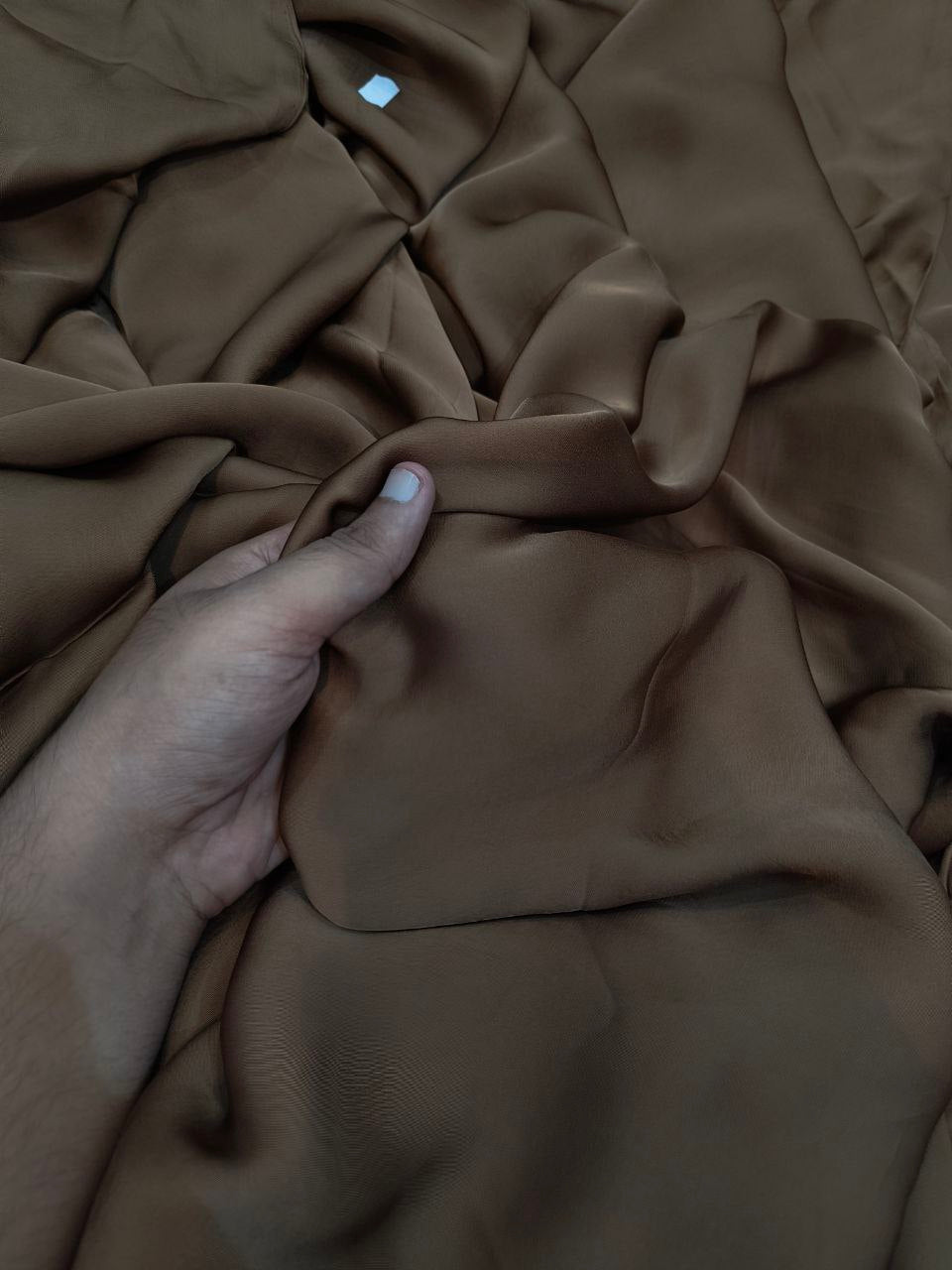 Premium Pure Modal Satin Fabric (Big WIDTH!!) - Copper Brown Colour