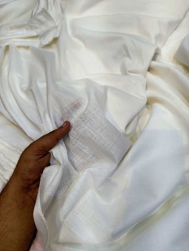 Most Premium Pure Linen Cotton FABRIC (Big WIDTH!!) (Dyeable Also)