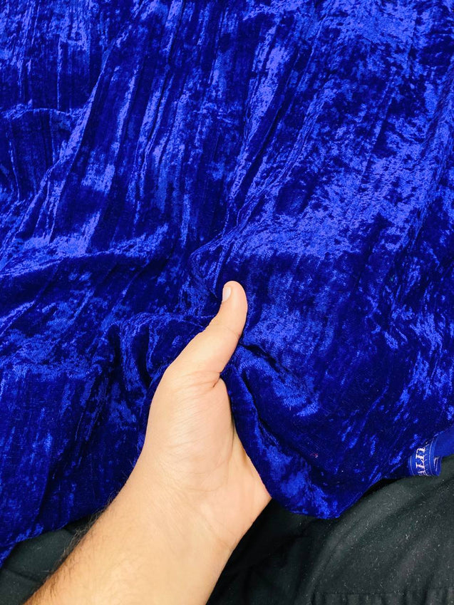 Premium Imported Crushed Velvet 9000 FABRIC - PURPLE