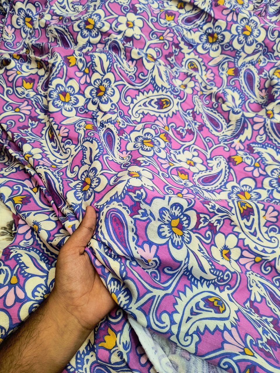 Most Premium Pure Double Cloth Cotton PRINTED FABRIC (Big WIDTH!!)