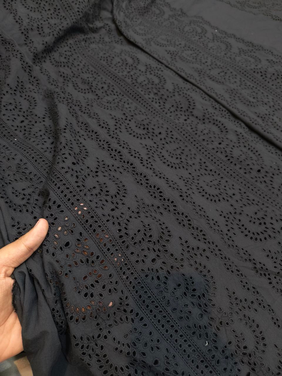 Premium Fine Hakuba Chikankari Embroidery On Pure Cotton FABRIC (Big WIDTH!!)