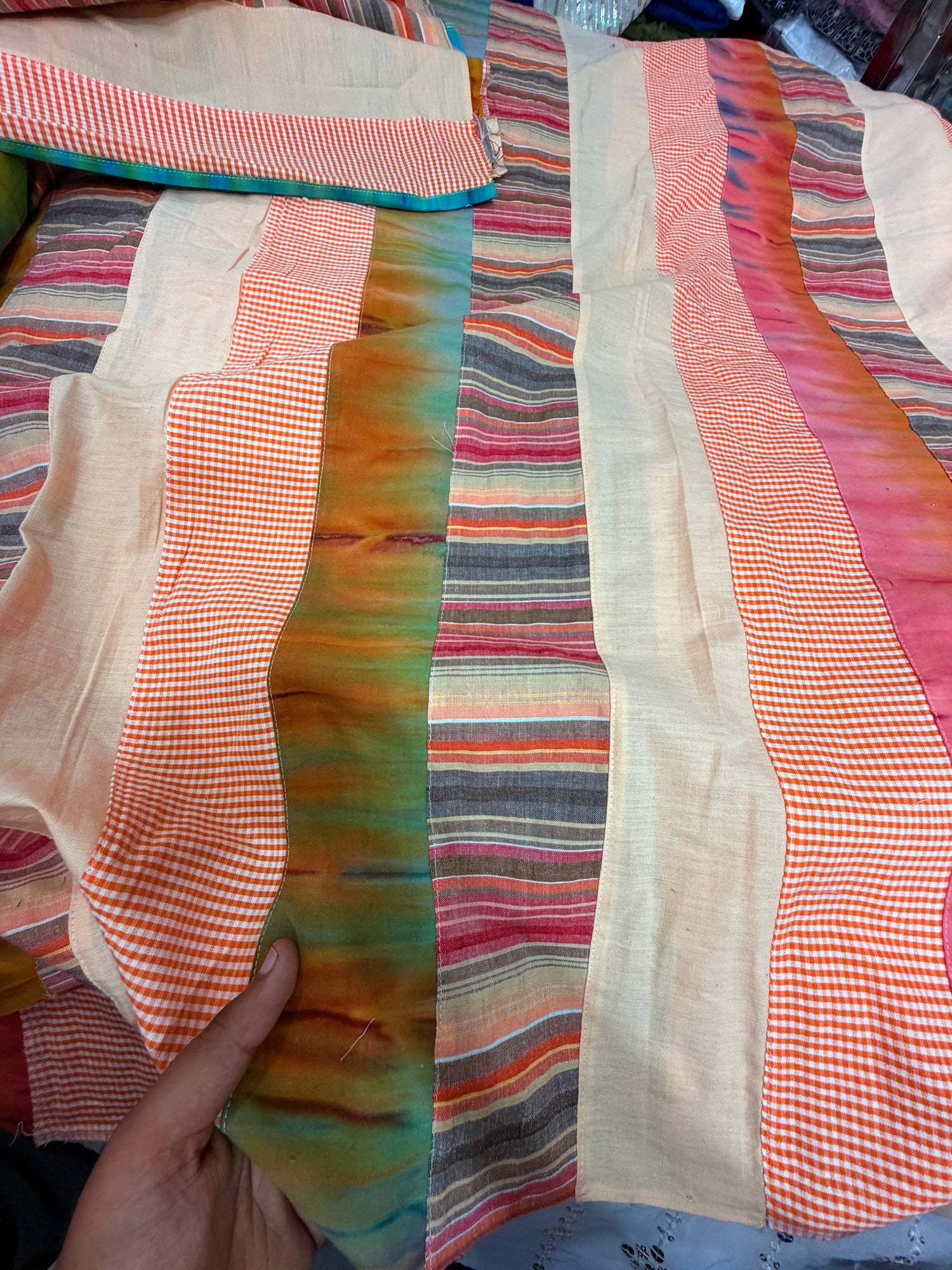 Most Premium Pacth Work Embroidery Pure Cotton FABRIC