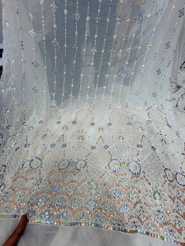 Most Premium Pacth Work Embroidery Pure Cotton FABRIC