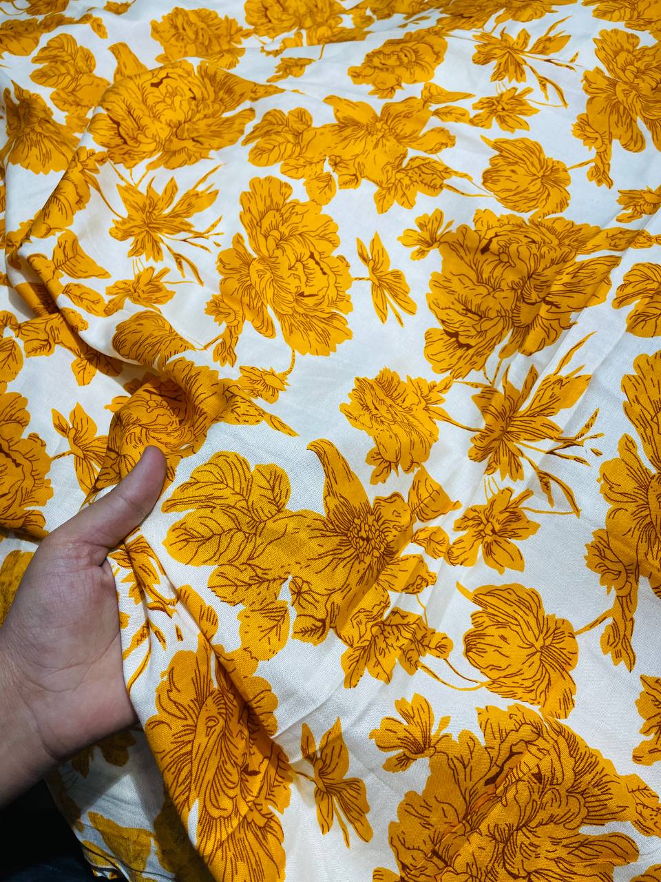 Premium Pure Modal Rayon Linen Cotton Digital Printed FABRIC