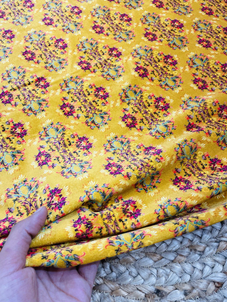 Premium Imported Digital Printed Velvet Fabric (Cut Size 2.5 Meter)