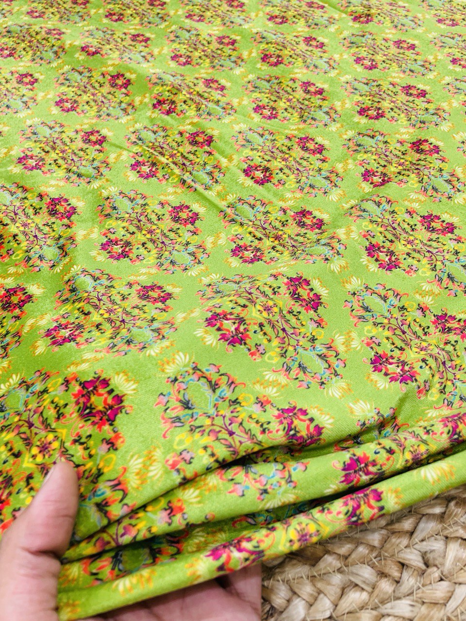 Premium Imported Digital Printed Velvet Fabric (Cut Size 2.5 Meter)