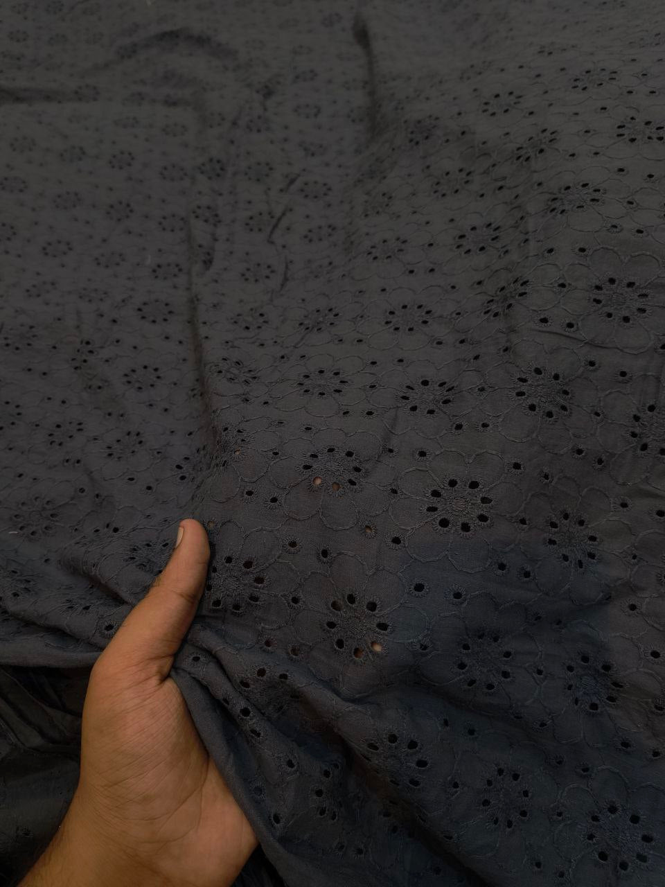 Premium Hakuba Chikankari Embroidery On Pure Cotton FABRIC (Big WIDTH!!)