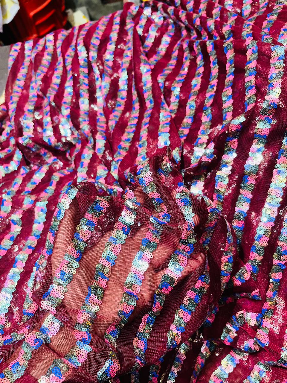 SALE Prices - Premium Sequin Imported NET FABRIC (Big WIDTH!!)