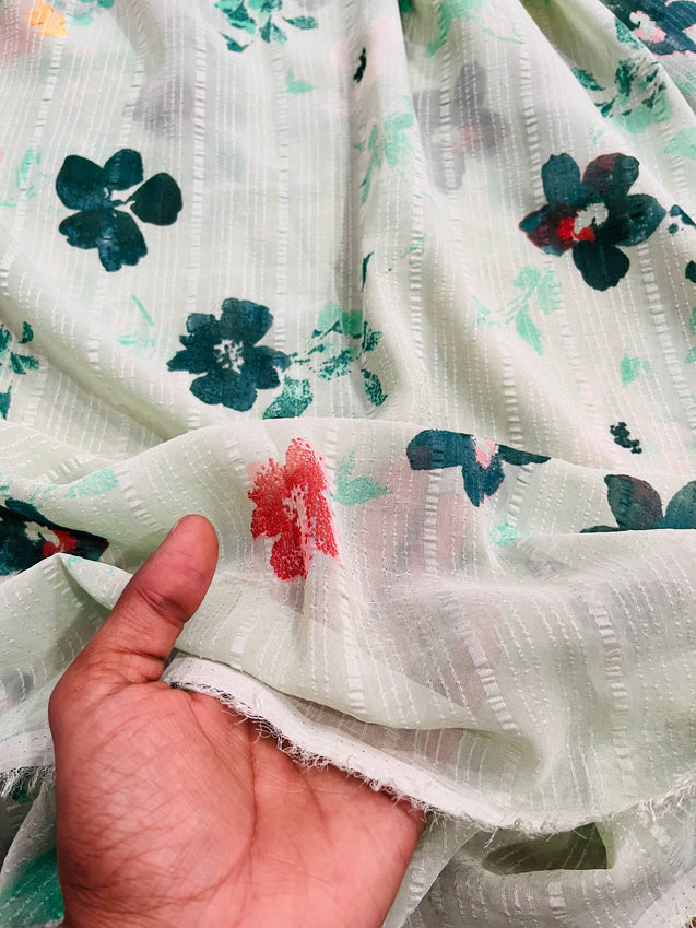 Cut Piece SALE- Premium Pure Designer FABRICS IN SALE - Cut SIZE 3. Meter