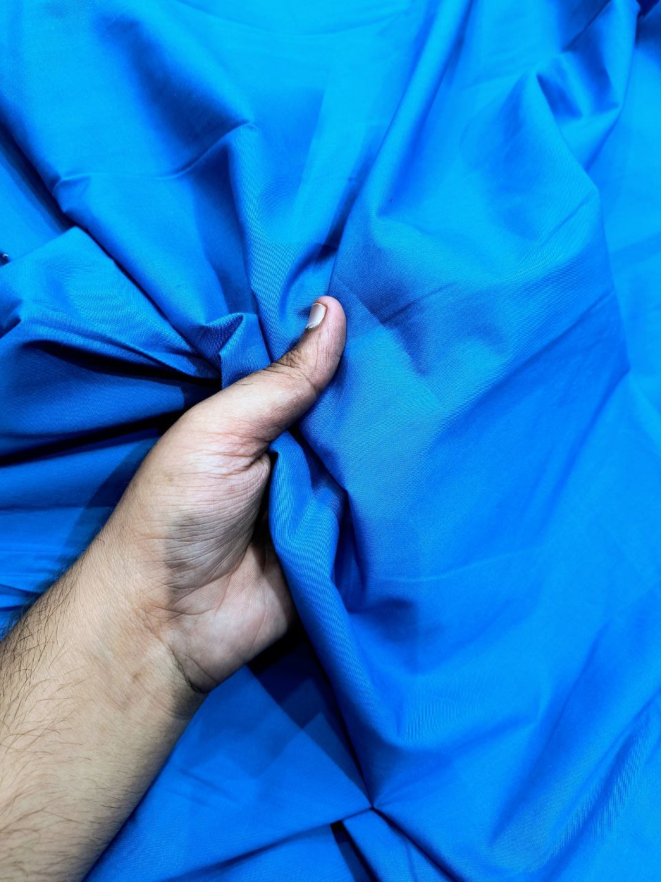 Most Premium Pure Poplin Cotton Fabric (Royal Blue) (Big WIDTH!!)