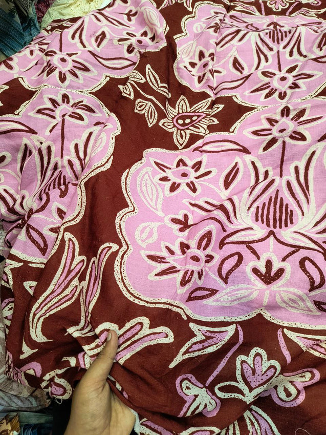 Most Premium Pure Linen Cotton PRINTED FABRIC (Big WIDTH!!)