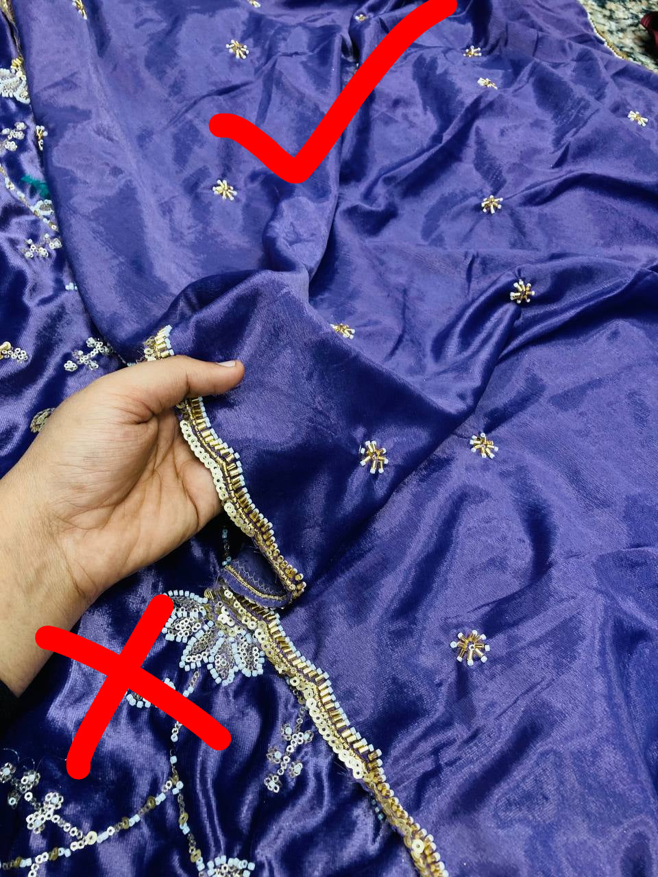 Most Premium Pure Makhmal Silk Velvet Dupatta With Fine WORK