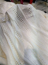 Premium Hakuba Chikankari Embroidery On Pure Cotton FABRIC (Dyeable Also) (Big WIDTH!!)