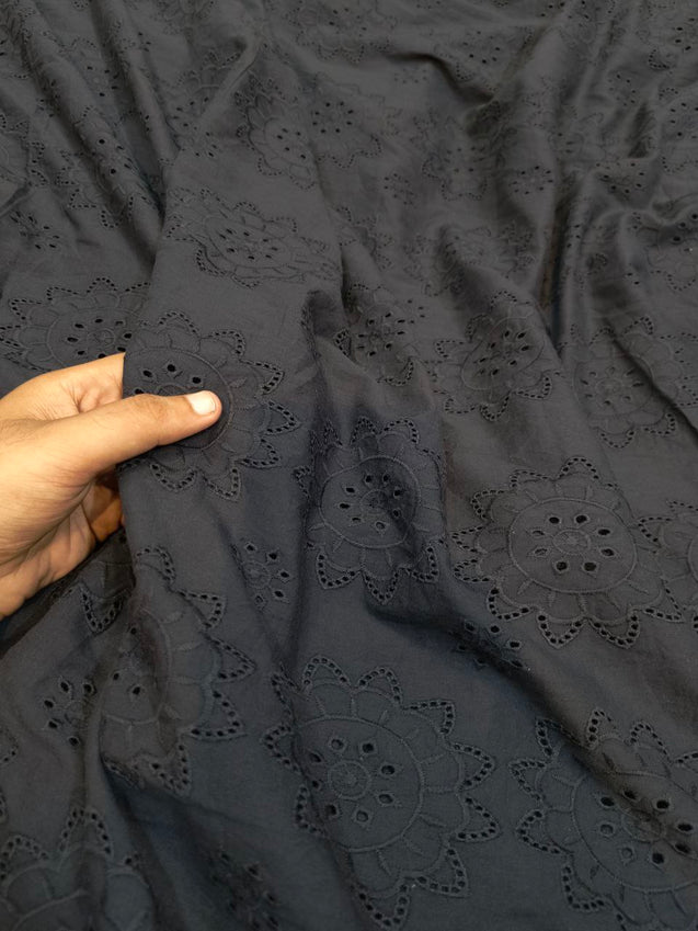 (SALE PRICES) Premium Hakuba Chikankari Embroidery On Pure Cotton FABRIC (Big WIDTH!!)