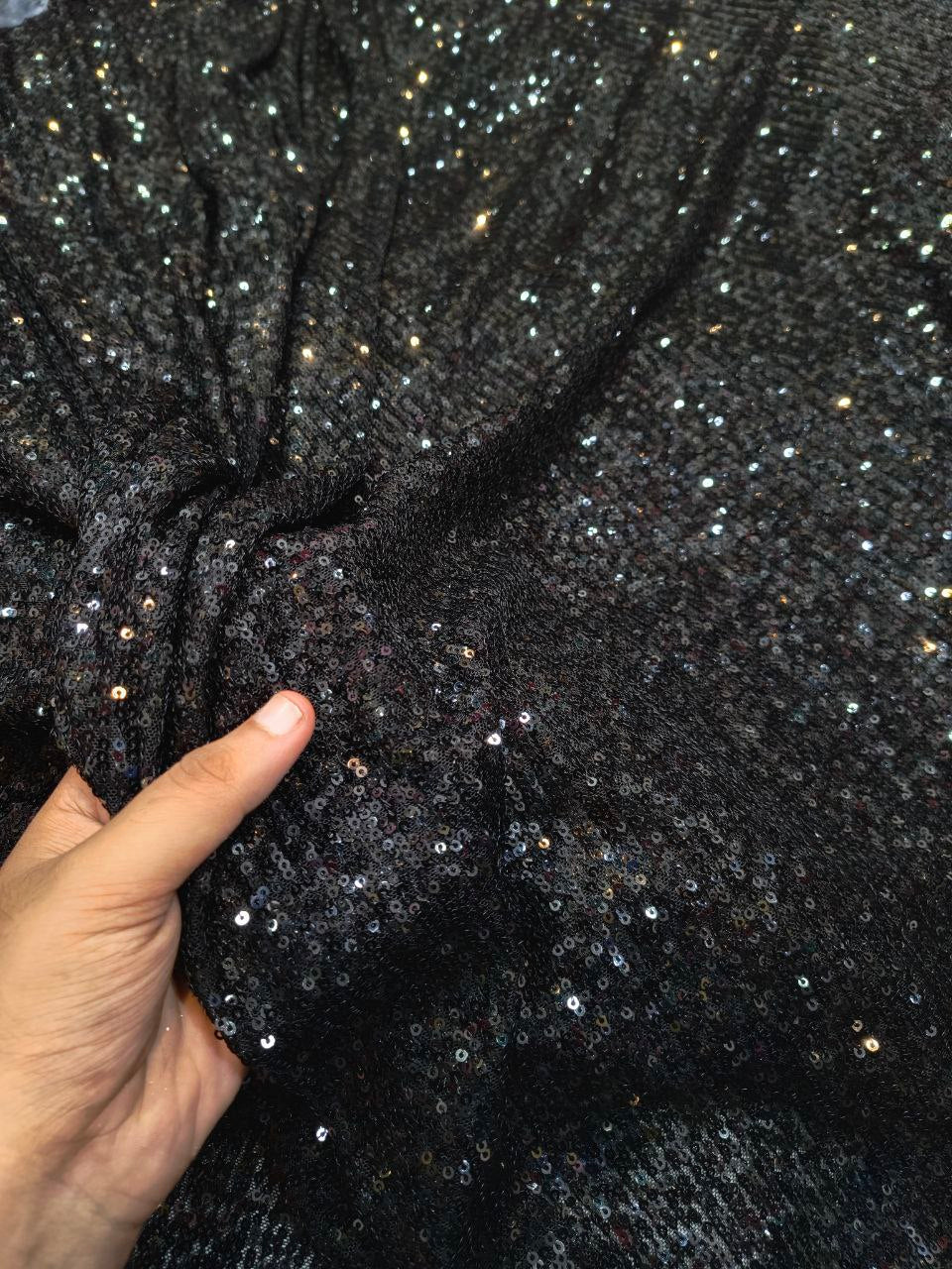 (SALE PRICES) Most Premium Imported Stretchable LYCRA Power Net FABRIC With Fine Sequin Work (Big WIDTH!!)