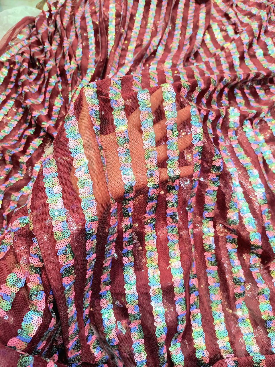 (SALE PRICES) Most Premium Imported Net FABRIC With Fine Sequin Work (Big WIDTH!!)