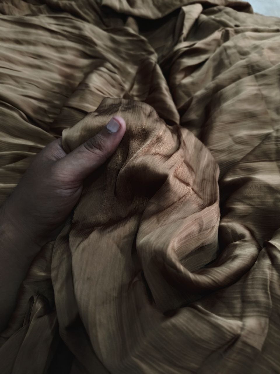 (SALE PRICES) Premium Pure Modal Satin Fabric - Copper Brown Colour