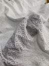 (SALE PRICES) Premium Hakuba Chikankari Embroidery On Pure Cotton FABRIC (Dyeable Also) (Big WIDTH!!)