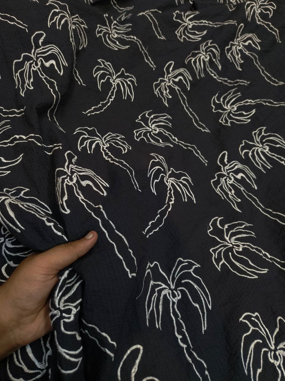 Premium Fine Embroidery On Pure Cotton Sher Shakker FABRIC (Big WIDTH!!)
